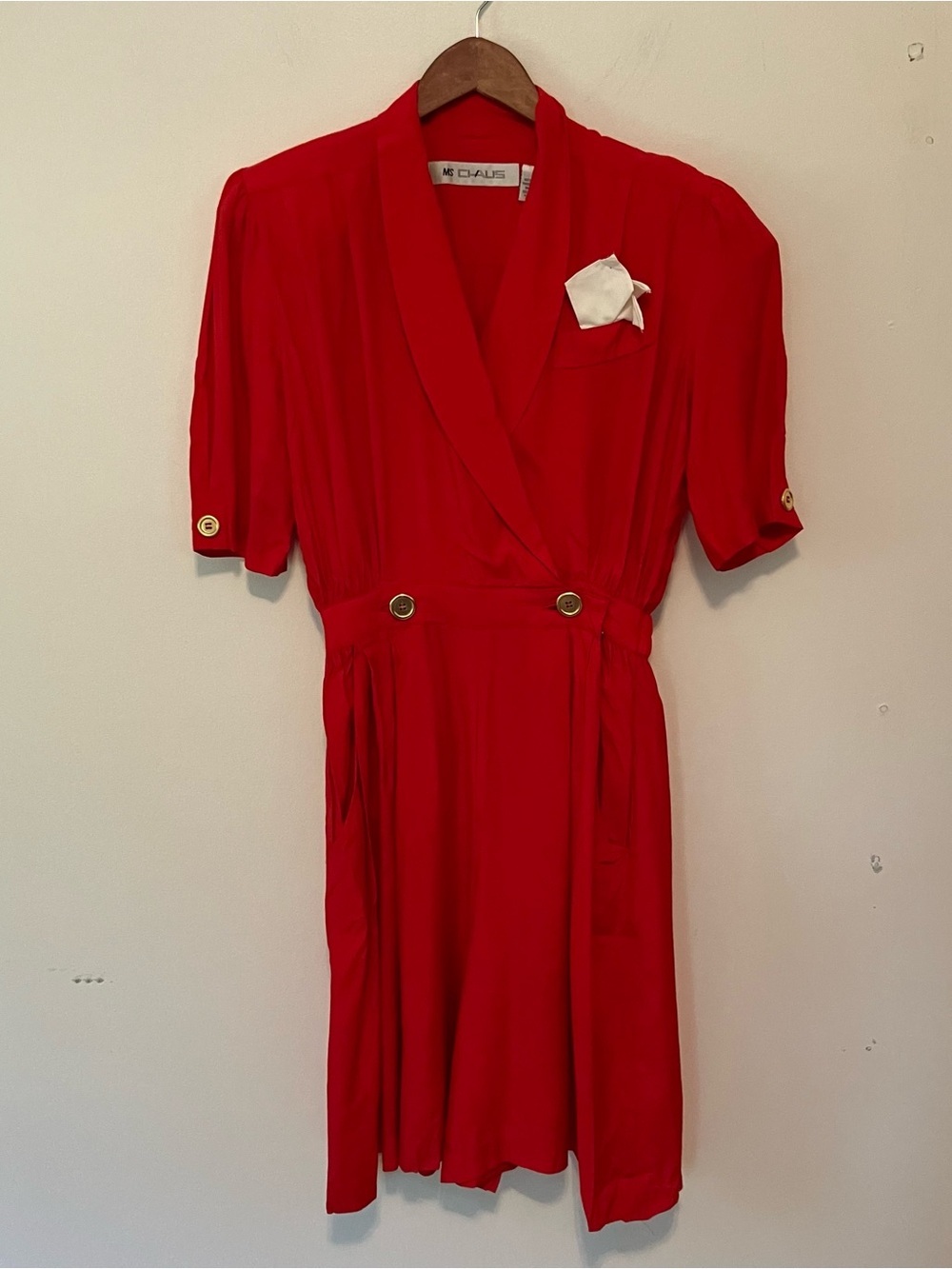 VTG Women’s Red Dressy Shorts Culottes Romper Jumpsuit 14 Nautical Preppy